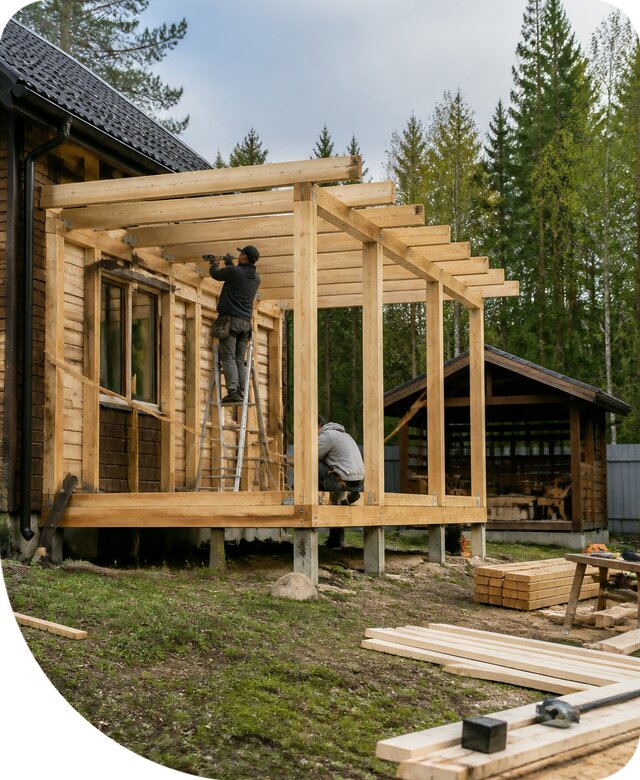 Строительство пристроек и построек на участке в Тольятти
